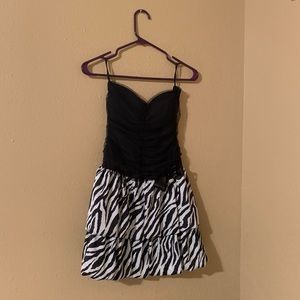 Girl zebra print dress